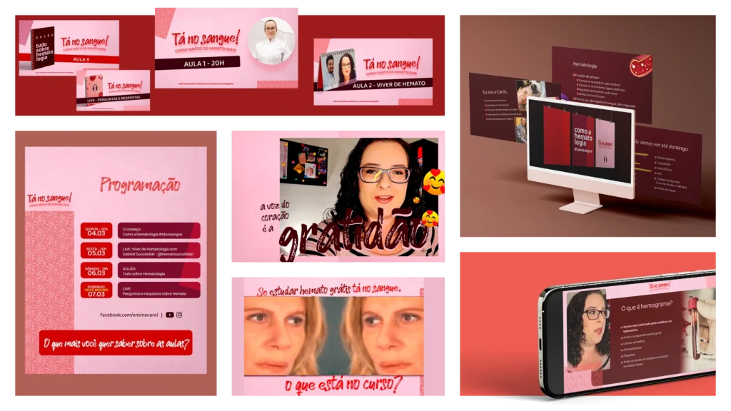 exemplos de trabalhos em design para eventos online