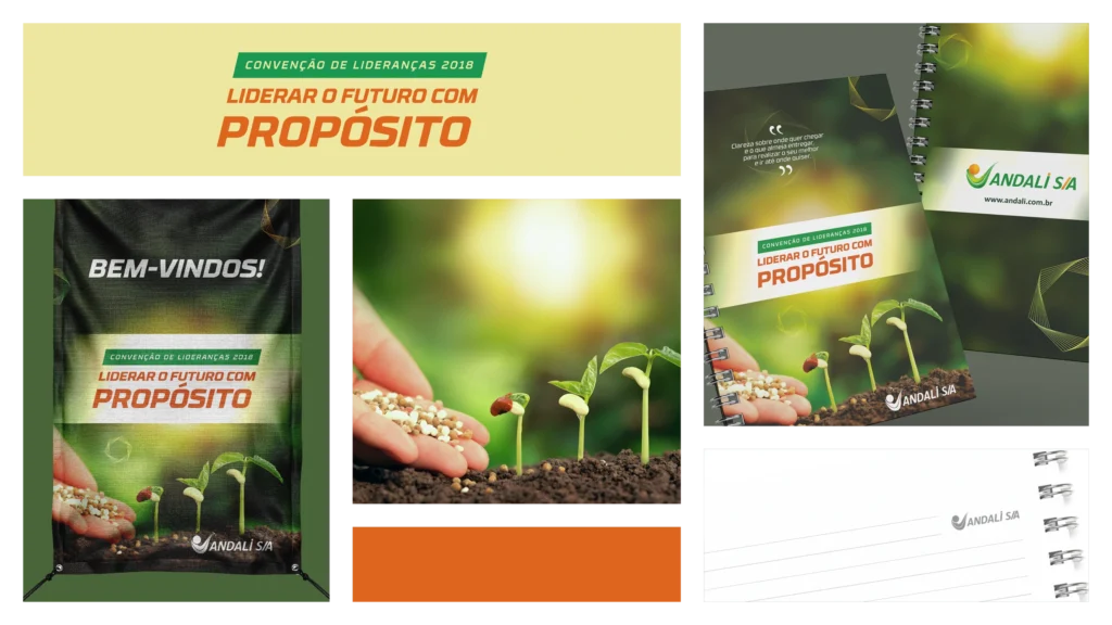 exemplos de trabalhos em design para eventos de relacionamento entre colaboradores - endomarketing