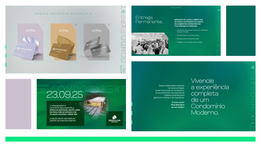 exemplos de trabalhos em design para eventos e convencoes do mercado condominial